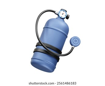 Oxygen Tank 3D Icon Illustration