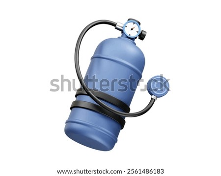 Oxygen Tank 3D Icon Illustration