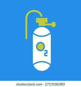 Icono gráfico de Vector creativo del tanque de oxígeno