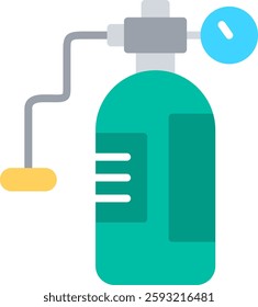 Oxygen Tank Flat Illustration Vector Design