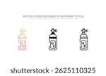 Oxygen Tank icon design with white background stock illustration