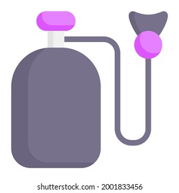Icono de tanque de oxígeno con base de estilo plano. Adecuado para el diseño de sitios web, logotipo, aplicación e interfaz de usuario. En función del tamaño del icono en general, se puede reducir.