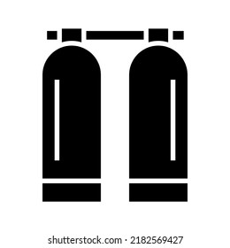 oxygen tank icon or logo isolated sign symbol vector illustration - high quality black style vector icons
