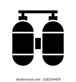 oxygen tank icon or logo isolated sign symbol vector illustration - high quality black style vector icons
