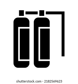 oxygen tank icon or logo isolated sign symbol vector illustration - high quality black style vector icons
