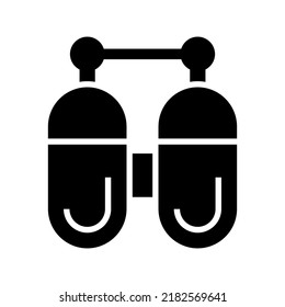 oxygen tank icon or logo isolated sign symbol vector illustration - high quality black style vector icons
