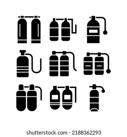 oxygen tank icon or logo isolated sign symbol vector illustration - Collection of high quality black style vector icons
