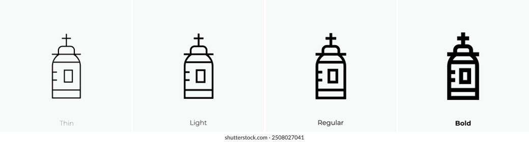 oxygen tank icon. Thin, Light Regular And Bold style design isolated on white background