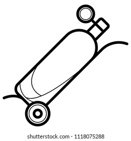 Oxygen tank icon vector
