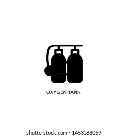 oxygen tank icon vector black design