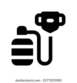 oxygen tank icon. vector glyph icon for your website, mobile, presentation, and logo design.