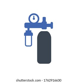 Icono del tanque de oxígeno, gráficos vectoriales