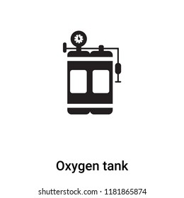 Oxygen tank icon vector isolated on white background, logo concept of Oxygen tank sign on transparent background, filled black symbol