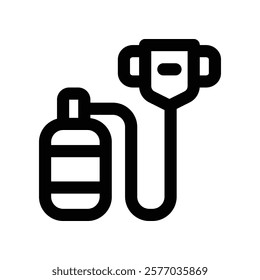 oxygen tank icon. vector line icon for your website, mobile, presentation, and logo design.