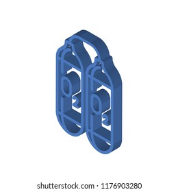 Oxygen tank isometric left top view 3D icon
