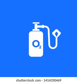 oxygen tank and mask, vector icon