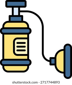 Tanque de oxígeno Nuevo Vector de diseño de iconos creativos