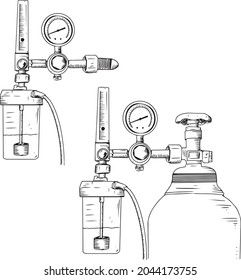 Oxygen Tank Regulator Humidifier Sterilized Water Tube