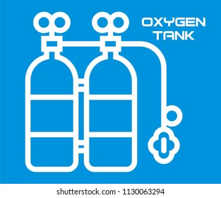 OXYGEN TANK VECTOR ICON 