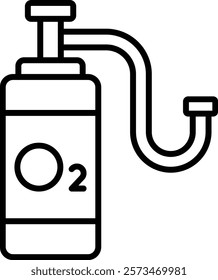 Oxygen Tank vector icon. Can be used for printing, mobile and web applications.