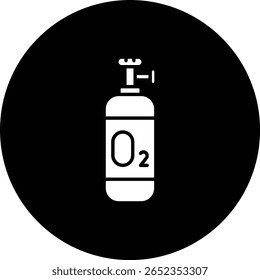 Ícone de vetor do tanque de oxigênio. Pode ser usado para impressão, aplicativos móveis e da Web.