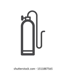 Oxygen tank vector icon, simple sign for web site and mobile app.