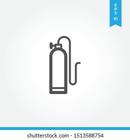 Oxygen tank vector icon, simple sign for web site and mobile app.