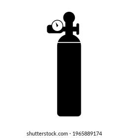 Oxygen tank vector icon, simple sign for web site