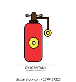 oxygen tank vector type icon