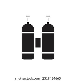 Oxygen Tube Filled Icon vector Illustration