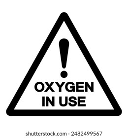 Oxygen In Use Symbol Sign, Vector Illustration, Isolate On White Background Label .EPS10