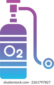 Icono vector de oxígeno. Se puede usar para imprimir, móviles y aplicaciones web.