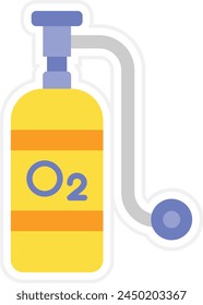 Icono de Vector de oxígeno. Se puede utilizar para la impresión, aplicaciones móviles y de Web.