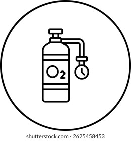 Oxygen vector icon. Can be used for printing, mobile and web applications.