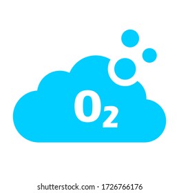 Oxygen vector icon on white background