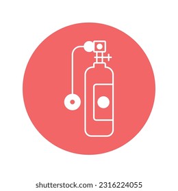 Oxygen Vector Icon with trendy background colors that can easily edit or modify

