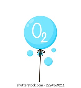 Oxygen vector icon with water drop. O2 or Oxygen on white background.