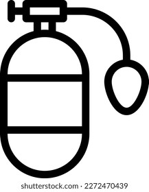 ilustración del vector de oxígeno en un fondo transparente. Símbolos de calidad superior. Iconos vectoriales de línea delgada para el diseño de conceptos y gráficos.
