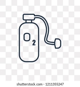 Oxygen vector outline icon isolated on transparent background, high quality linear Oxygen transparency concept can be used web and mobile
