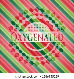 Oxygenated christmas emblem background. Vector Illustration. Detailed.