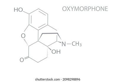 Oxymorphone Molecular Skeletal Chemical Formula Stock Vector (Royalty ...