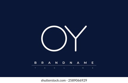 OY Abstract letter logo. This logo icon incorporate with abstract shape in the creative way