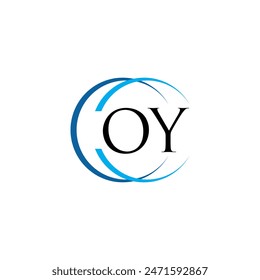 OY abstract monogram logo design. OY creative initials letter logo concept. OY vector letter design.
