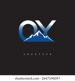 OY Creative Mountain Logo – Bold Gradient Letter mark Branding Design for Business  Outdoor Brands	
