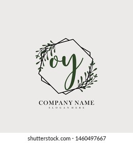 OY Initial beauty floral logo template