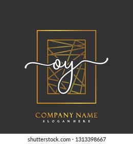 OY Initial Handwriting logo template vector