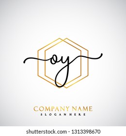 OY Initial Handwriting logo template vector
