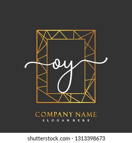 OY Initial Handwriting logo template vector