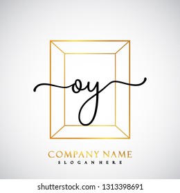 OY Initial Handwriting logo template vector