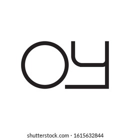 OY initial letter logo template vector icon design
